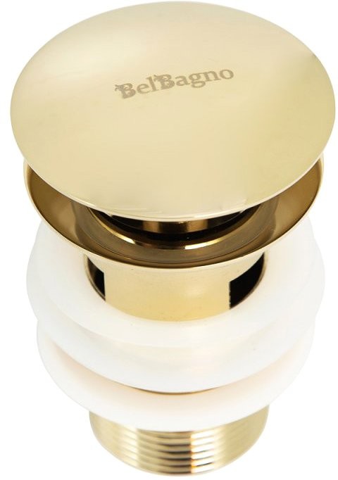 Донный клапан для раковины BelBagno BB-SAT-ORO с переливом, золото