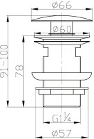 Донный клапан для раковины BelBagno BB-SAT-ORO с переливом, золото Донный клапан для раковины BelBagno BB-SAT-ORO с переливом, золото