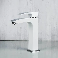 Смеситель для раковины Gappo G1007-78 белый, хром Смеситель для раковины Gappo G1007-78 белый, хром