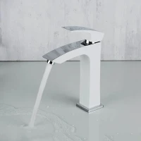 Смеситель для раковины Gappo G1007-78 белый, хром Смеситель для раковины Gappo G1007-78 белый, хром
