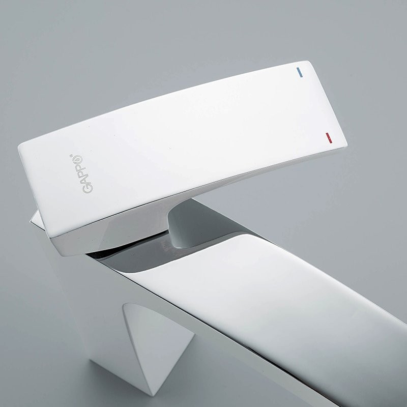 Смеситель для раковины Gappo G1007-78 белый, хром