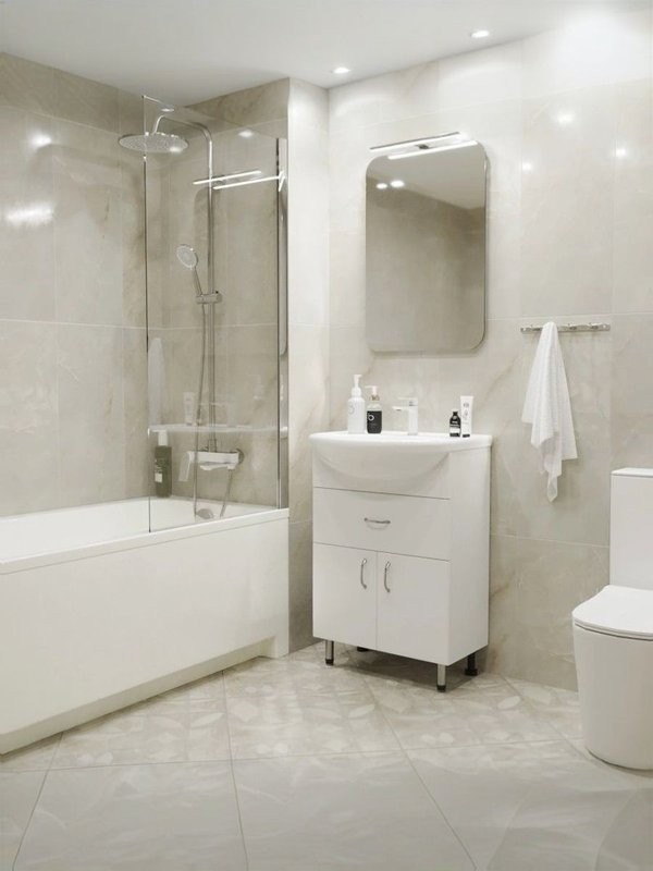 Тумба для ванной "МИСТРАЛЬ-60" под раковину Уют-60 (Rosa) (ПВХ)