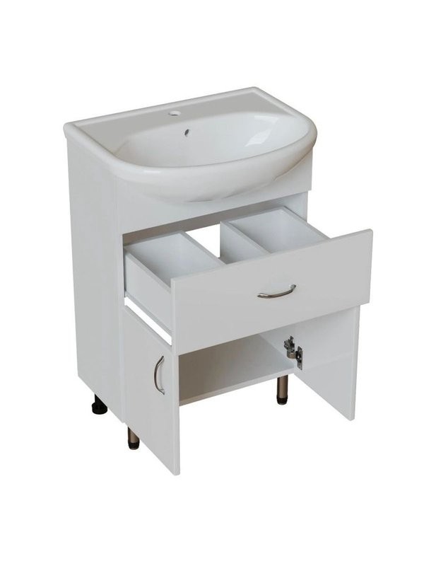 Тумба для ванной "МИСТРАЛЬ-60" под раковину Уют-60 (Rosa) (ПВХ)