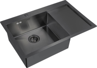 Мойка кухонная Zorg Inox PVD 7851 L grafit