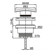 Донный клапан для раковины AZARIO 00085933 универсальный, белый