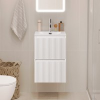 Тумба с раковиной BelBagno Uno-mini 40 подвесная, 2 ящика, bianco opaco