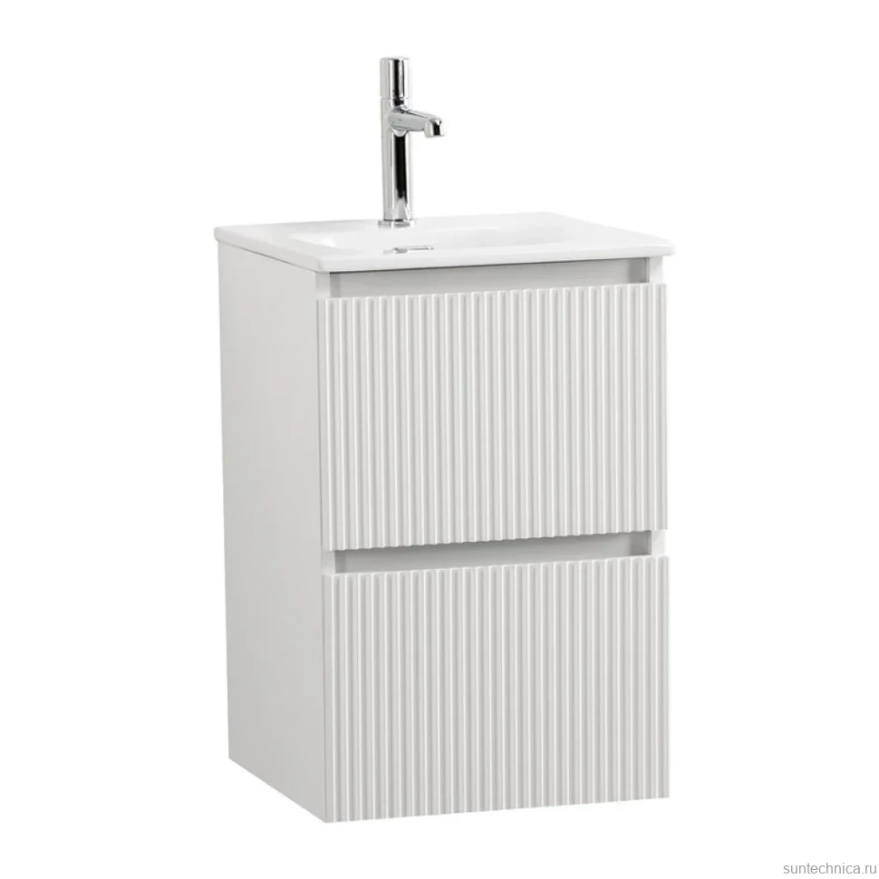 Тумба с раковиной BelBagno Uno-mini 40 подвесная, 2 ящика, bianco opaco