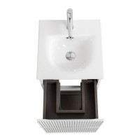 Тумба с раковиной BelBagno Uno-mini 40 подвесная, 2 ящика, bianco opaco