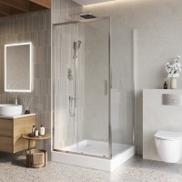 Душевой уголок BelBagno Luce A-1-100/100-C-Cr профиль хром, стекло прозрачное