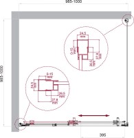 Душевой уголок BelBagno Luce A-1-100/100-C-Cr профиль хром, стекло прозрачное