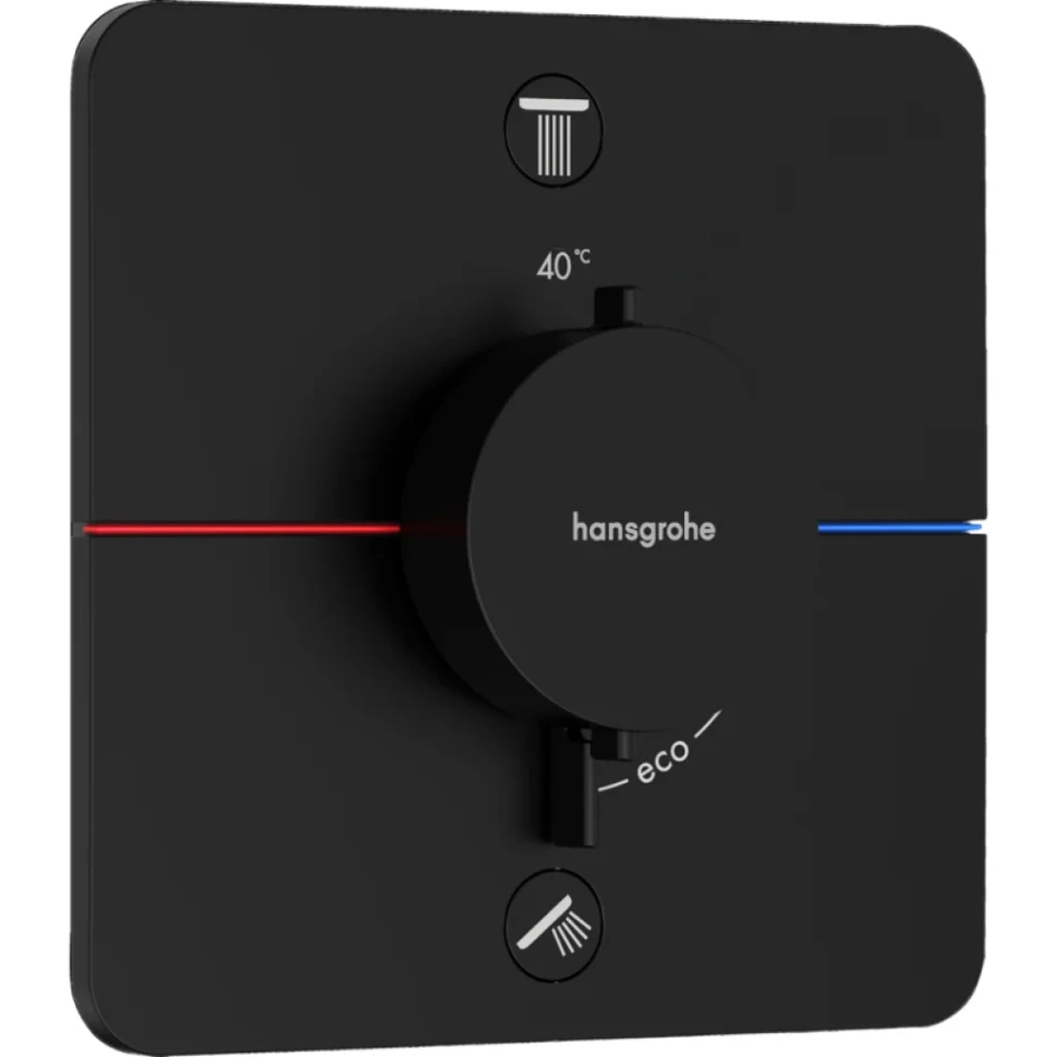 Термостатический смеситель встраиваемый Hansgrohe ShowerSelect Comfort Q 15583670 черный матовый