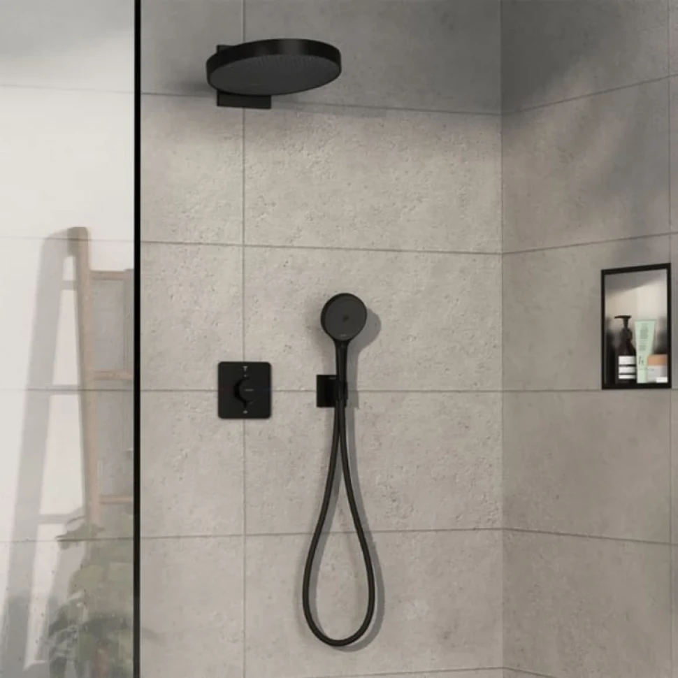 Термостатический смеситель встраиваемый Hansgrohe ShowerSelect Comfort Q 15583670 черный матовый