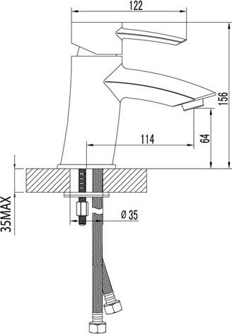 Смеситель для раковины Lemark Atlantiss LM3206C