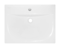 Тумба с раковиной Mixline Брикс 60 подвесная, глянцевая белая, раковина Breeze 60