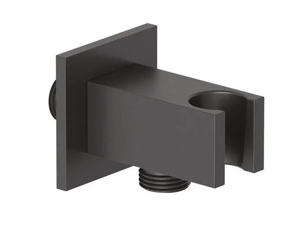 Шланговое подключение Kludi A-QA 6556939-00 с держателем, черное матовое