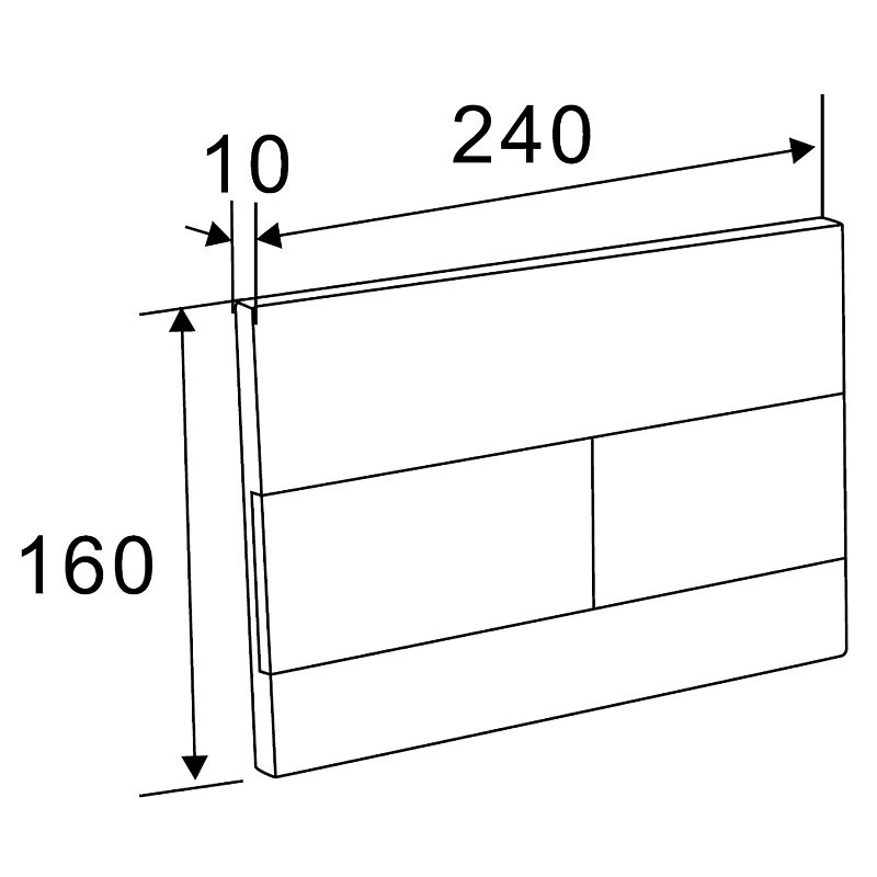 Кнопка смыва для унитаза AZARIO NEW AZ-013 пластик, цвет матовый черный