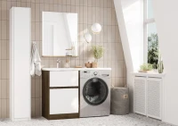 Тумба с раковиной AQUATON Лондри 60 L, дуб кантри, белый