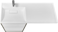 Тумба с раковиной AQUATON Лондри 60 L, дуб кантри, белый