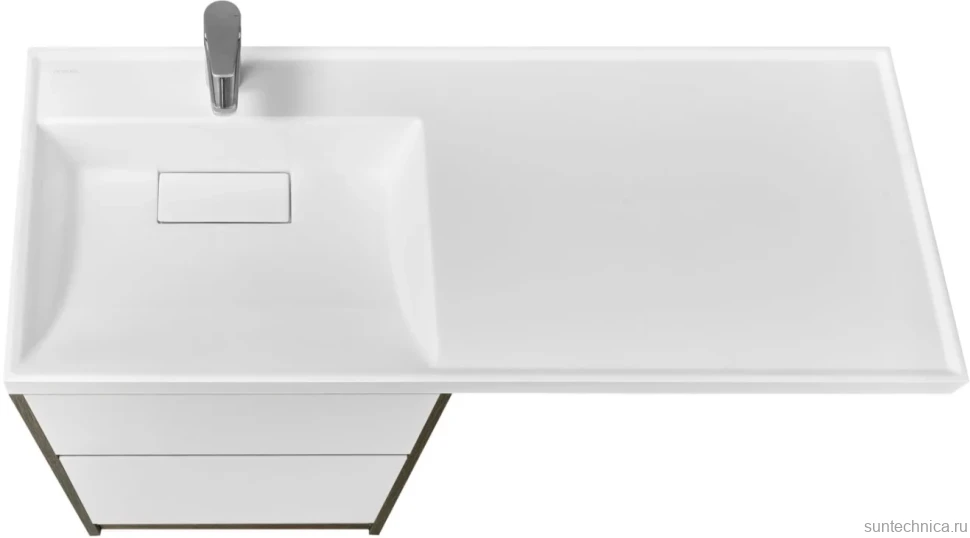 Тумба с раковиной AQUATON Лондри 60 L, дуб кантри, белый