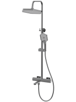 Душевая стойка Haiba HB24726-3 с термостатом, оружейная сталь