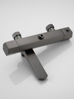 Душевая стойка Haiba HB24726-3 с термостатом, оружейная сталь