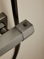 Душевая стойка Haiba HB24726-3 с термостатом, оружейная сталь