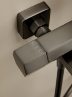 Душевая стойка Haiba HB24726-3 с термостатом, оружейная сталь