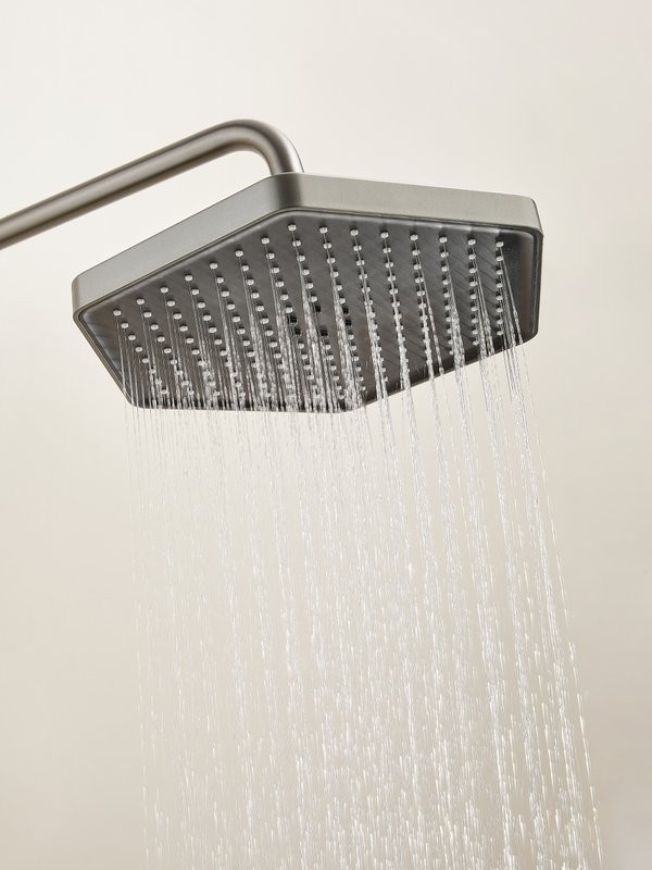 Душевая стойка Haiba HB24726-3 с термостатом, оружейная сталь