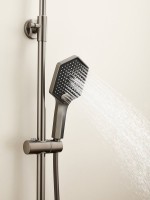 Душевая стойка Haiba HB24726-3 с термостатом, оружейная сталь