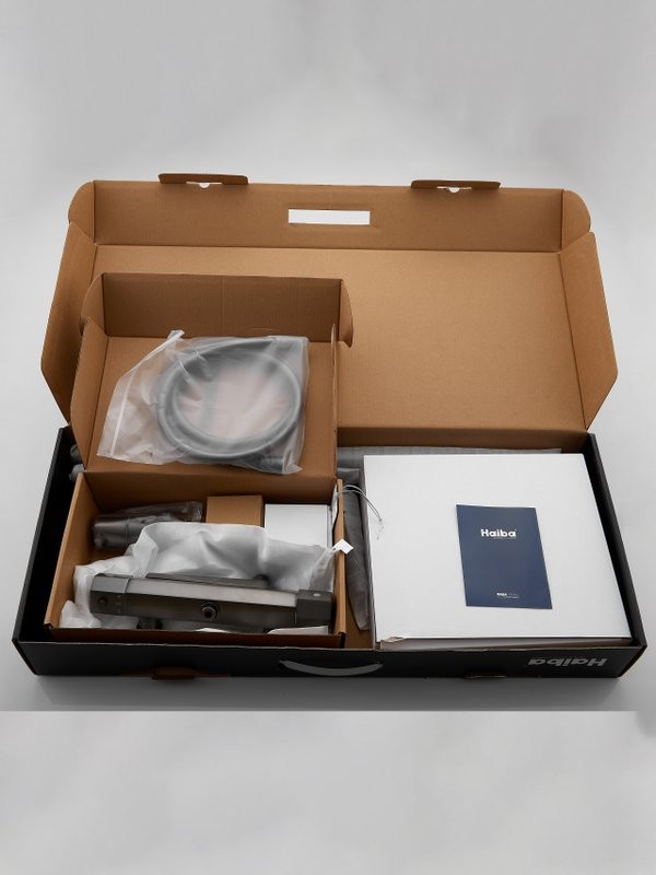 Душевая стойка Haiba HB24726-3 с термостатом, оружейная сталь