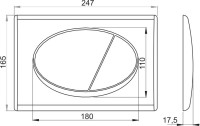 Кнопка смыва AlcaPlast ALCA M71 хром глянцевый