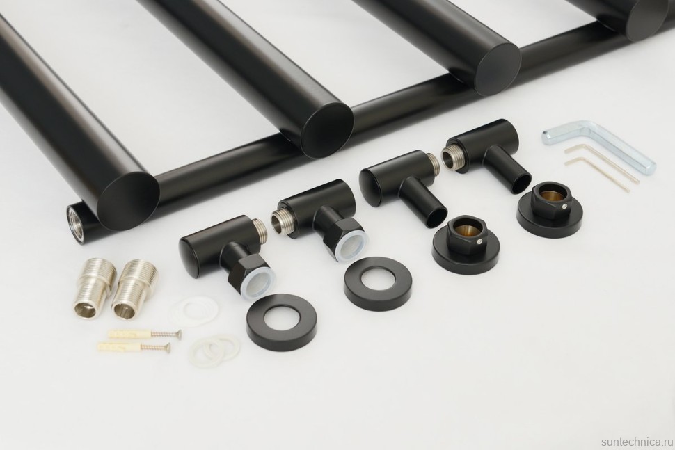 Полотенцесушитель водяной Сунержа Атлант 80x50, черный матовый