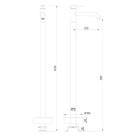 Напольный смеситель для раковины Wonzon & Woghand Stick WW-88649905-BN брашированный никель