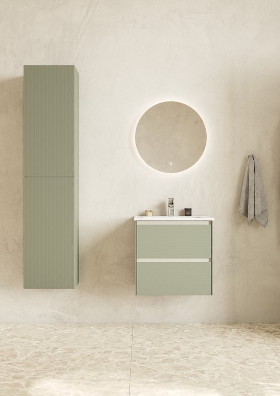 Мебель для ванной комнаты Roca Ona Olive 60 оливковая матовая, раковина 32799E000