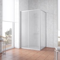 Душевой уголок Vegas Glass ZP+ZPV NOVO 100*90 07 10 профиль матовый хром, стекло сатин