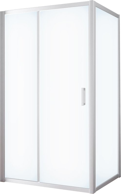 Душевой уголок Vegas Glass ZP+ZPV NOVO 100*90 07 10 профиль матовый хром, стекло сатин