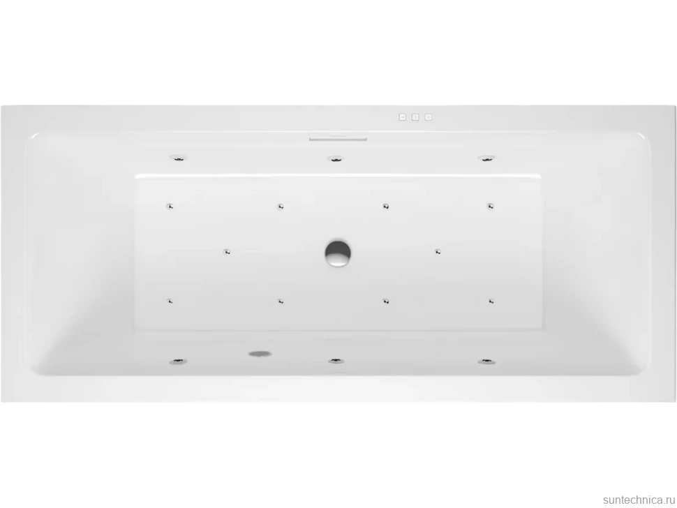 Акриловая ванна Excellent Heaven Slim Relax 180x80 см, встраиваемая, с гидромассажем, белая, с каркасом, со сливом-переливом