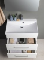 Мебель для ванной комнаты Aquanet Лукка 75 белая глянцевая
