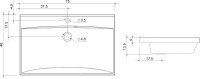 Мебель для ванной комнаты Aquanet Лукка 75 белая глянцевая
