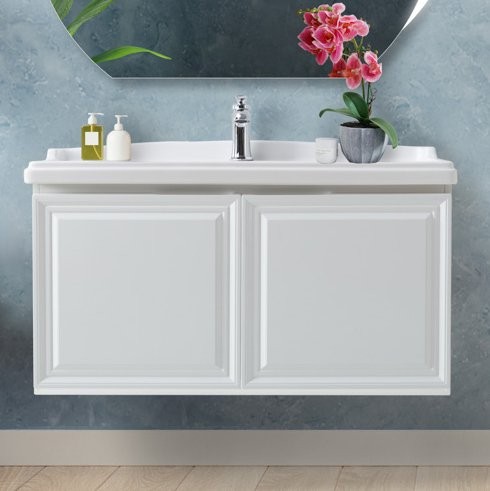 Тумба с раковиной Cezares Giubileo 80, bianco ludido, 2 дверцы