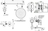 Комплект для ванной Plumberia Selection Ixo KITXO15CR210 С ВНУТРЕННЕЙ ЧАСТЬЮ, хром