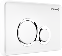 Комплект Инсталляция BETTOSERB Sava Fix Slim 40006456 + Кнопка Duo 40006458 цвет белый глянец, глянцевый хром