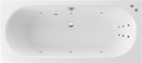 Акриловая ванна Excellent Oceana Slim Line 160x75 см, встраиваемая, с гидромассажем, белая, с каркасом, со сливом-переливом