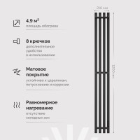 Полотенцесушитель электрический EWRIKA Пенелопа P4 120, черный