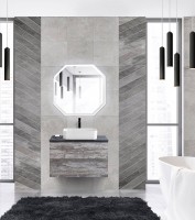 Тумба с раковиной Cezares Molveno 46 80 legno grigio, со столешницей
