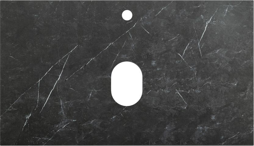Тумба с раковиной Cezares Molveno 46 80 legno grigio, со столешницей