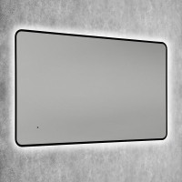 Зеркало Art&Max Siena S 60х100 черное, с LED-подсветкой, 6000К