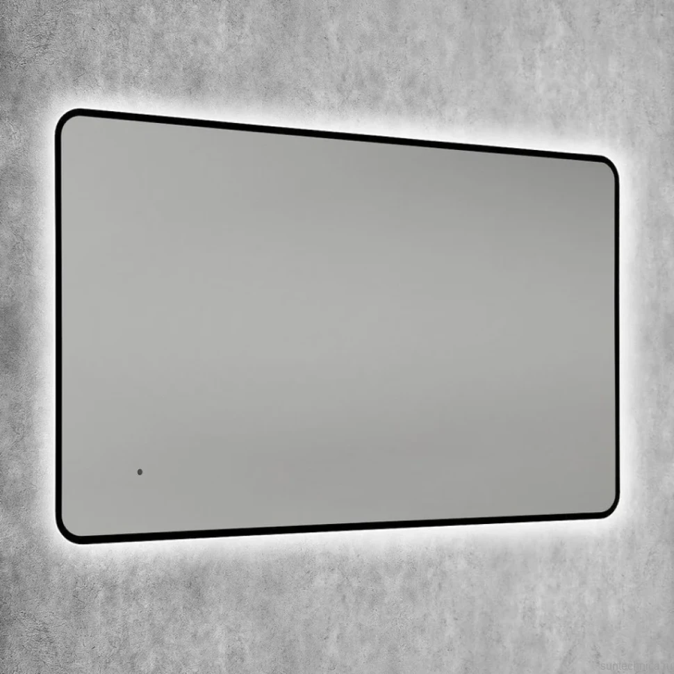 Зеркало Art&Max Siena S 60х100 черное, с LED-подсветкой, 6000К