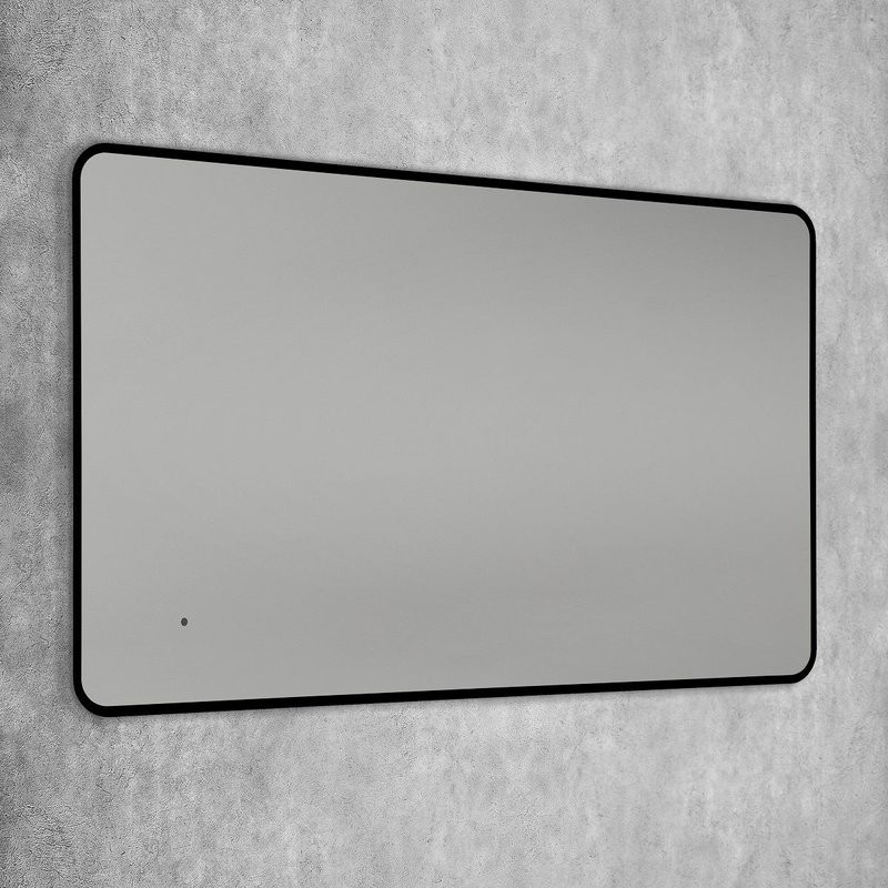 Зеркало Art&Max Siena S 60х100 черное, с LED-подсветкой, 6000К