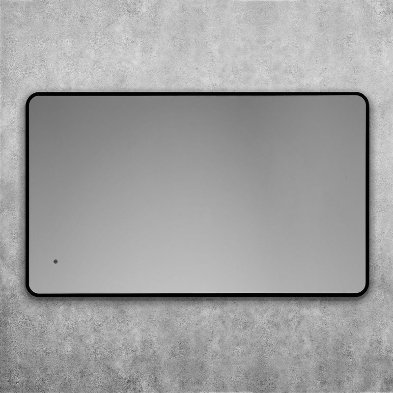 Зеркало Art&Max Siena S 60х100 черное, с LED-подсветкой, 6000К